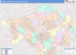 Reading Metro Area Wall Map