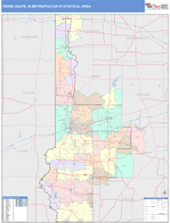 Terre Haute Metro Area Wall Map