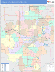 Topeka Metro Area Wall Map