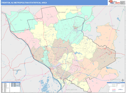 Trenton Metro Area Wall Map