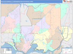 Vallejo-Fairfield Metro Area Wall Map