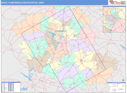 Waco Metro Area Wall Map