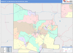 Prescott Metro Area Wall Map