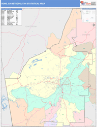 Rome Metro Area Wall Map