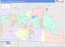 Valdosta Metro Area Wall Map