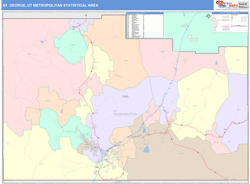 St. George Metro Area Wall Map