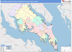 California-Lexington Park Metro Area Wall Map