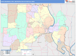 Cape Girardeau Metro Area Wall Map