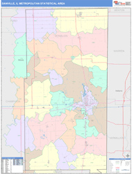 Danville Metro Area Wall Map