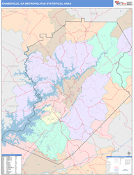 Gainesville Metro Area Wall Map