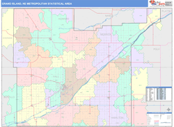 Grand Island Metro Area Wall Map