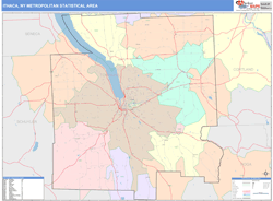 Ithaca Metro Area Wall Map