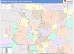 Jefferson City Metro Area Wall Map