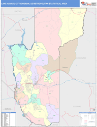 Lake Havasu City-Kingman Metro Area Wall Map