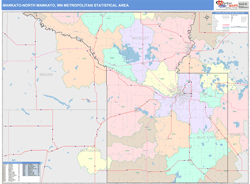 Mankato-North Mankato Metro Area Wall Map