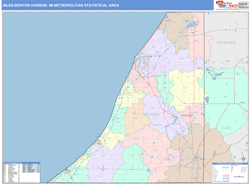 Niles-Benton Harbor Metro Area Wall Map