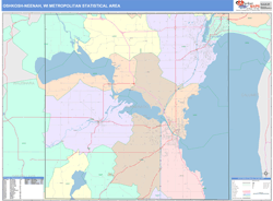 Oshkosh-Neenah Metro Area Wall Map