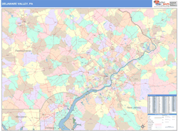 Delaware Valley Metro Area Wall Map