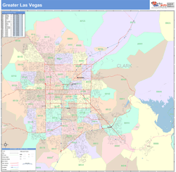 Greater Las Vegas Metro Area Wall Map