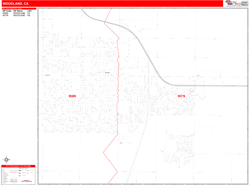 Woodland Zip Code Wall Map