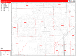 Miami Gardens Zip Code Wall Map