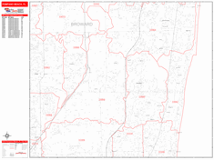 Pompano Beach Zip Code Wall Map