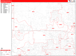 Hoffman Estates Zip Code Wall Map