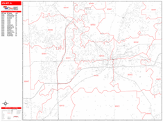 Joliet Zip Code Wall Map