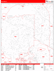 Palatine Zip Code Wall Map