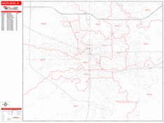 South Bend Zip Code Wall Map