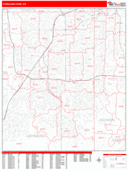 Overland Park Zip Code Wall Map