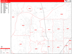 Shawnee Zip Code Wall Map