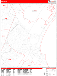 Revere Zip Code Wall Map