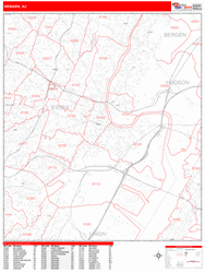 Newark Zip Code Wall Map