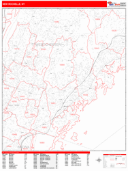 New Rochelle Zip Code Wall Map