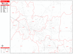 Warren Zip Code Wall Map