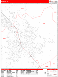 Medford Zip Code Wall Map