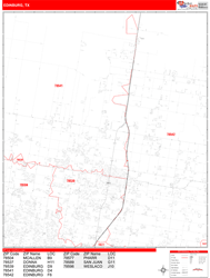 Edinburg Zip Code Wall Map