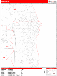 Sheboygan Wall Map