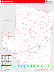 Hempstead County, AR Zip Code Wall Map