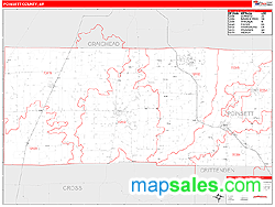 Poinsett County, AR Zip Code Wall Map