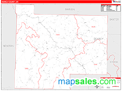 Searcy County, AR Wall Map