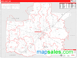 White County, AR Zip Code Wall Map