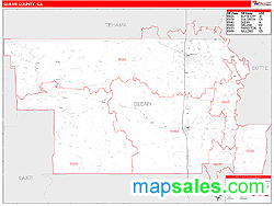 Glenn County, CA Zip Code Wall Map