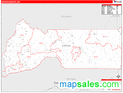 Sierra County, CA Wall Map