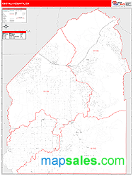 Costilla County, CO Zip Code Wall Map