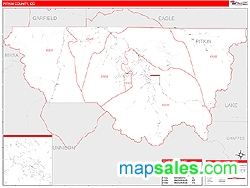 Pitkin County, CO Zip Code Wall Map