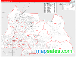 Seminole County, FL Zip Code Wall Map