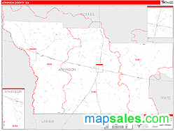 Atkinson County, GA Zip Code Wall Map