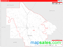 Bacon County, GA Zip Code Wall Map